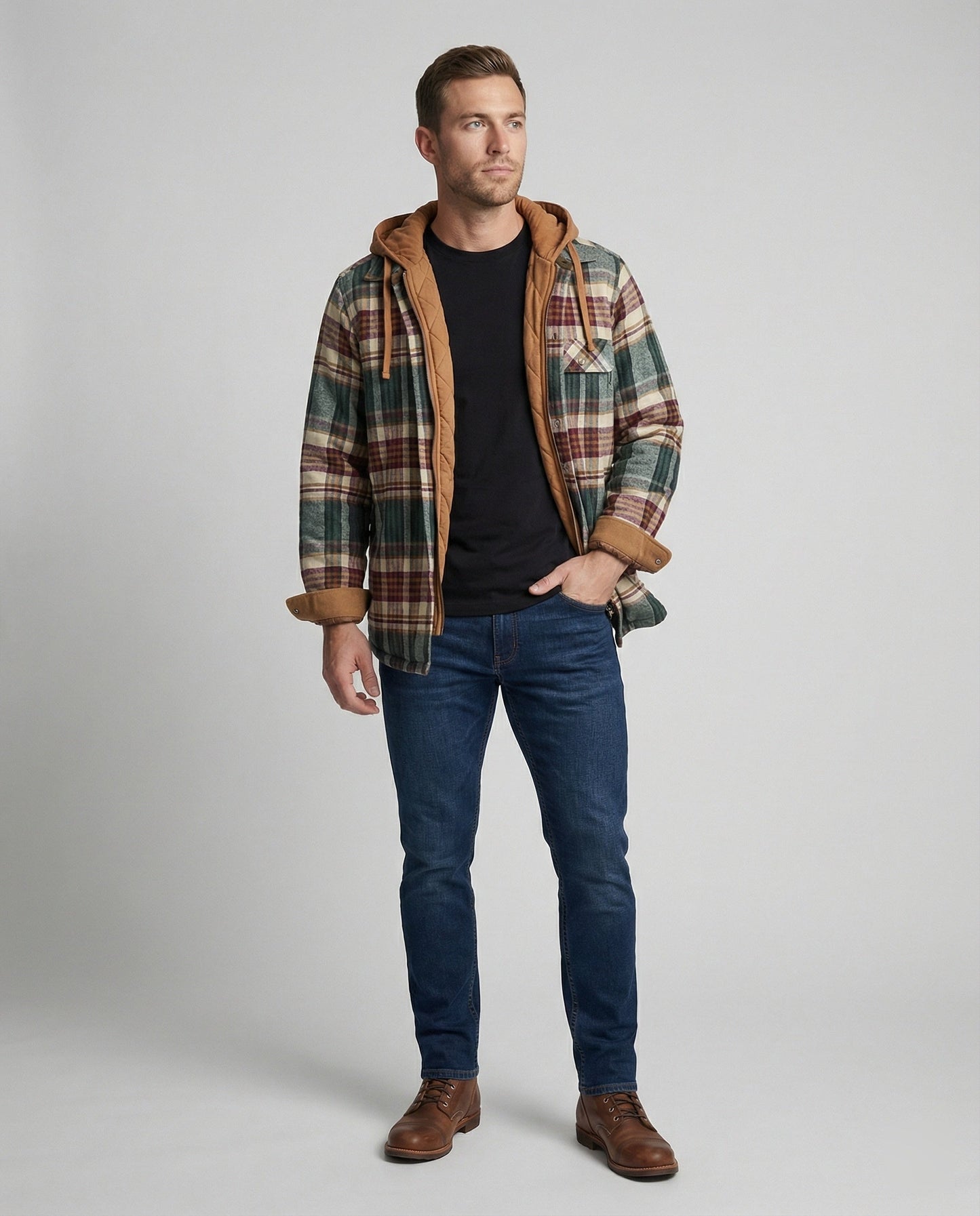 Camicia Uomo in Flanella a Quadri Regular Fit