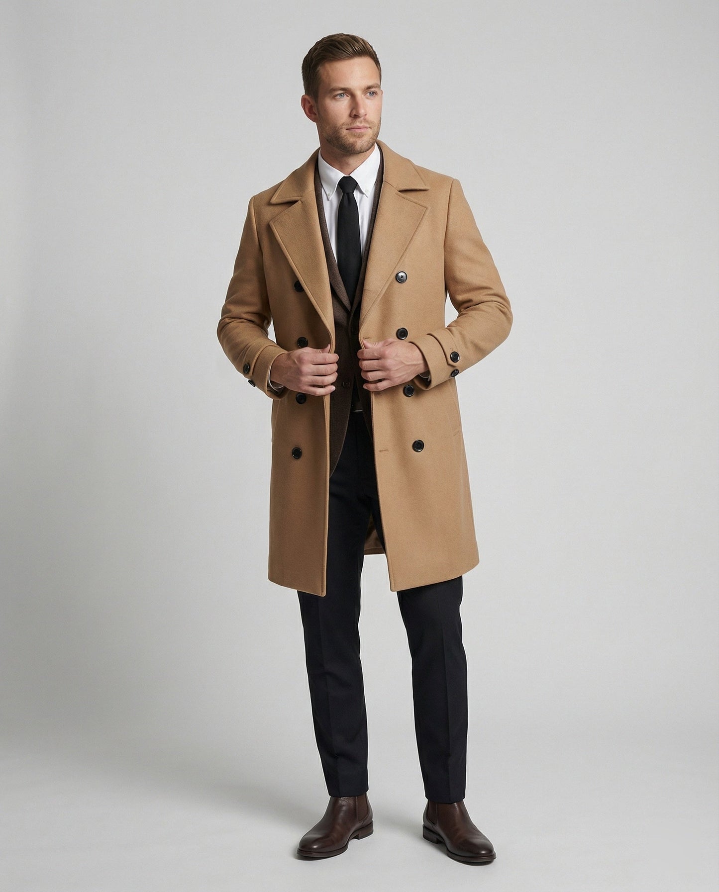 Cappotto Uomo in Lana Classico Caldo