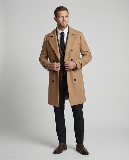 Cappotto Uomo in Lana Classico Caldo