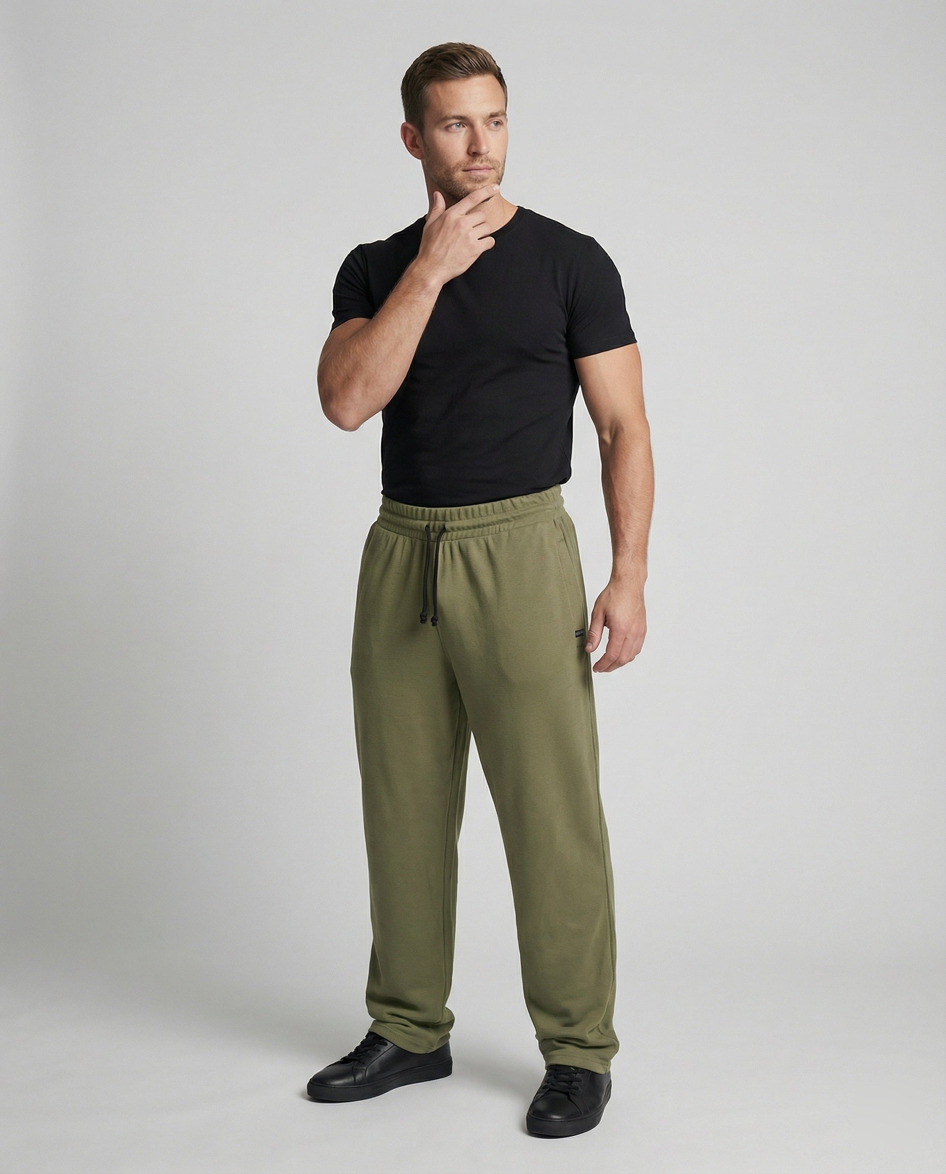 Pantaloni Uomo in Felpa Ampi Vita Elastica - Brentozzi