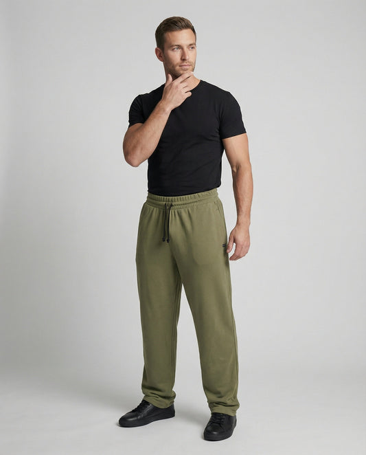 Pantaloni Uomo in Felpa Ampi Vita Elastica - Brentozzi