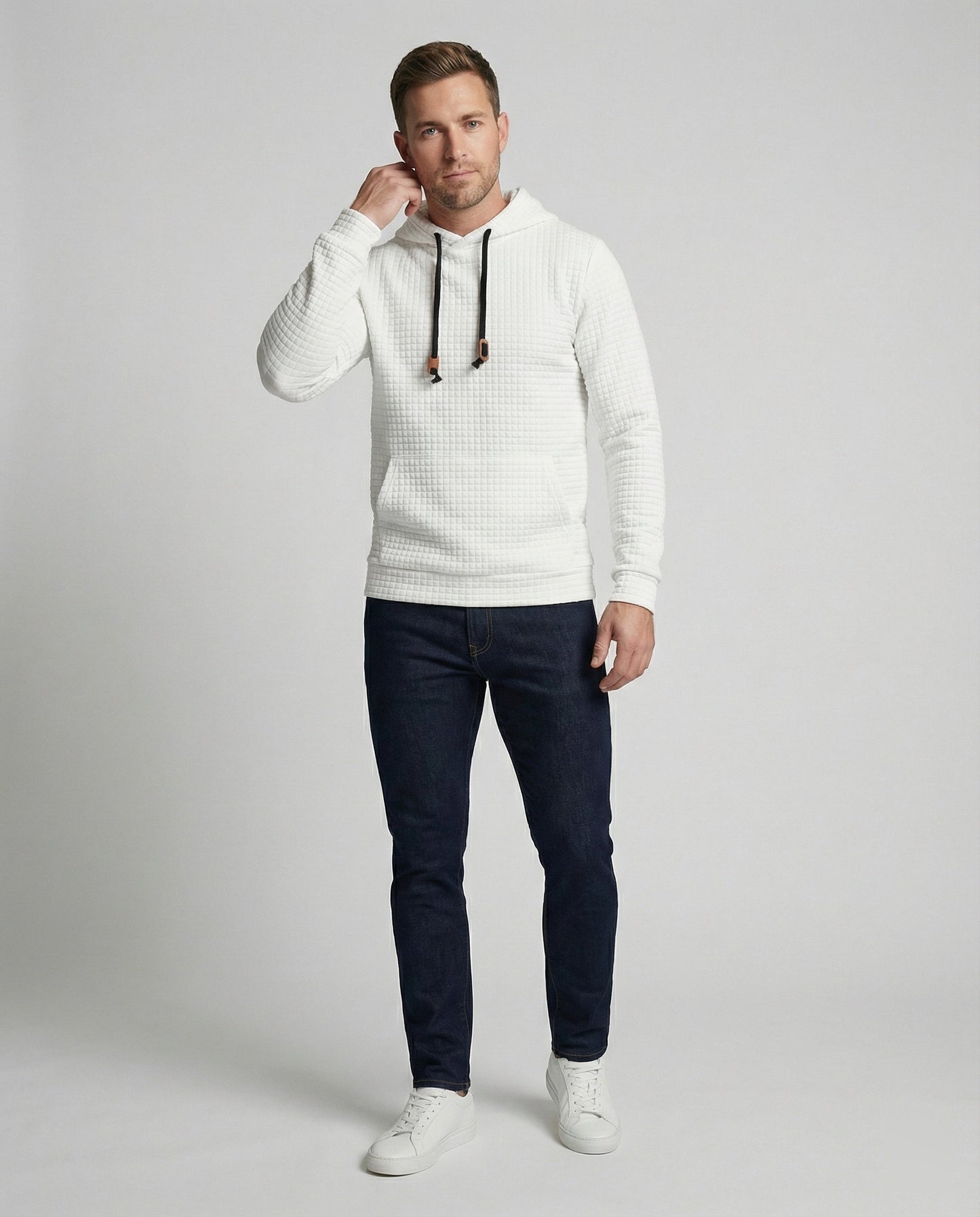 Felpa Uomo Casual con Cappuccio Regular Fit