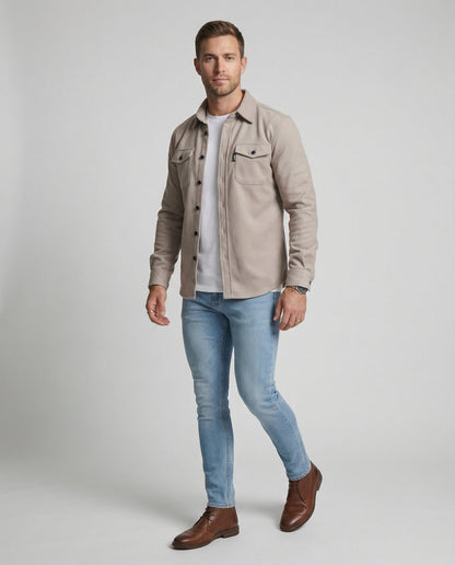 Camicia Uomo Autunnale Stile Casual