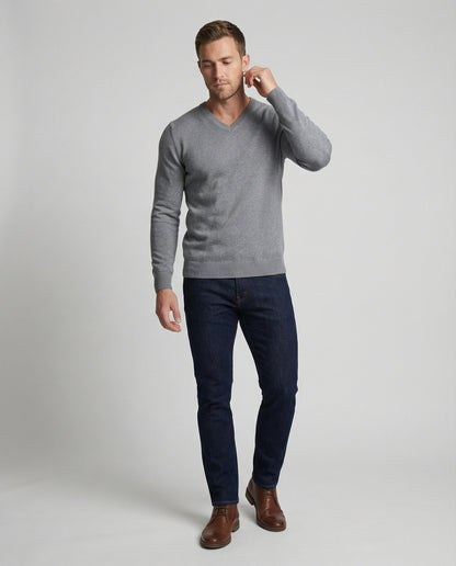 Maglione Uomo in Maglia Sottile Scollo a V
