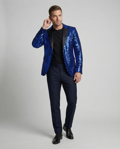 Blazer Donna con Paillettes Vestibilità Classica