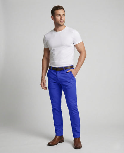 Pantaloni Uomo Slim Fit Elastici Casual