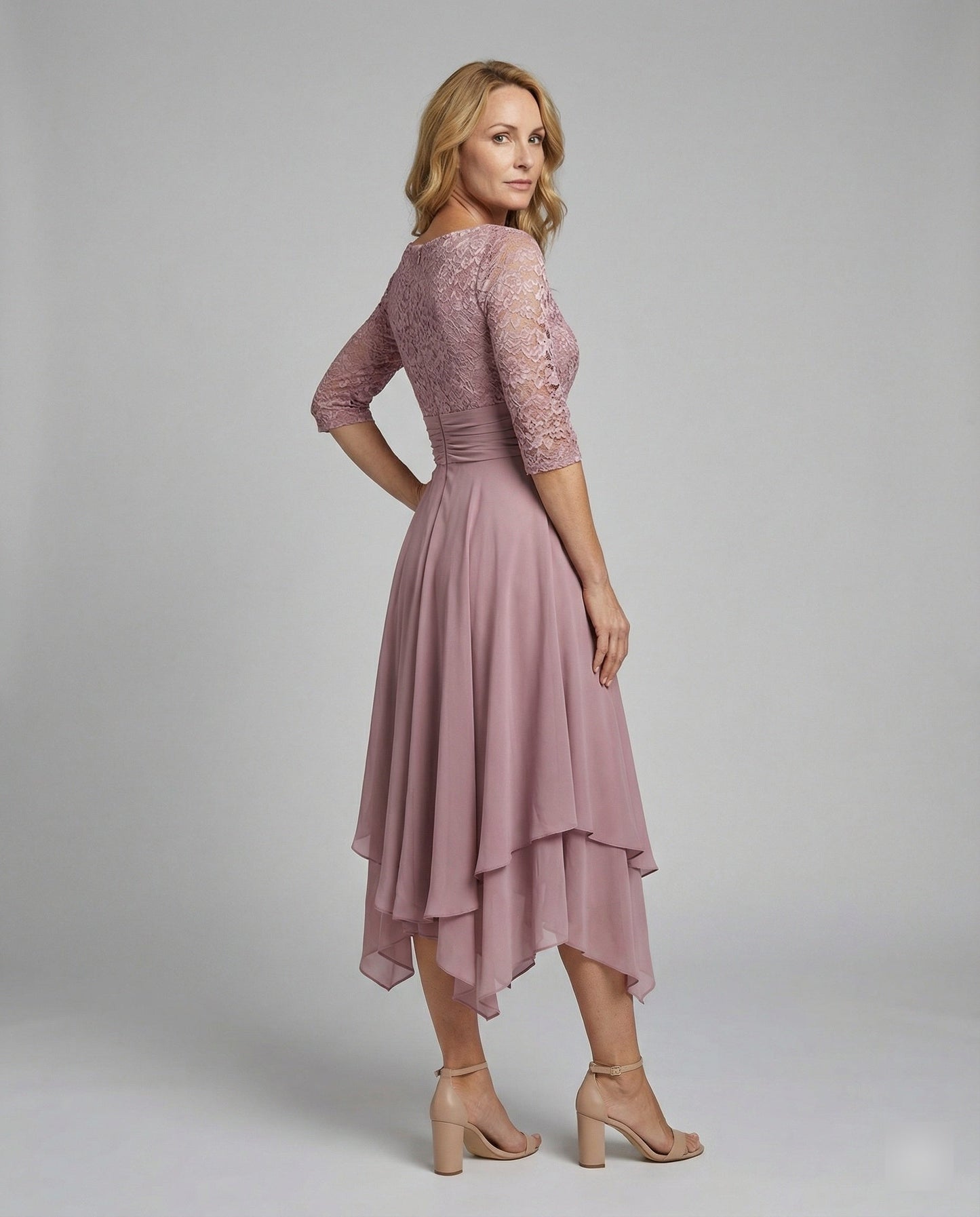 Abito Midi Donna Manica Elegante - Brentozzi
