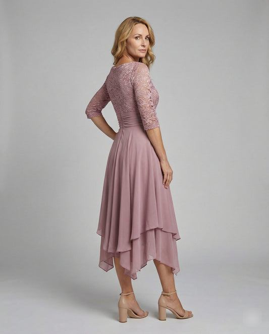 Abito Midi Donna Manica Elegante - Brentozzi