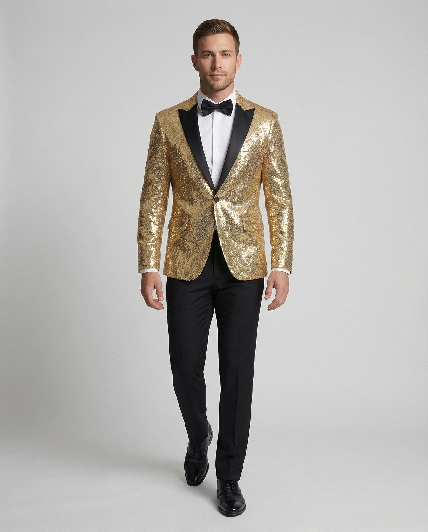 Blazer Uomo Paillettes Lucido Slim Fit