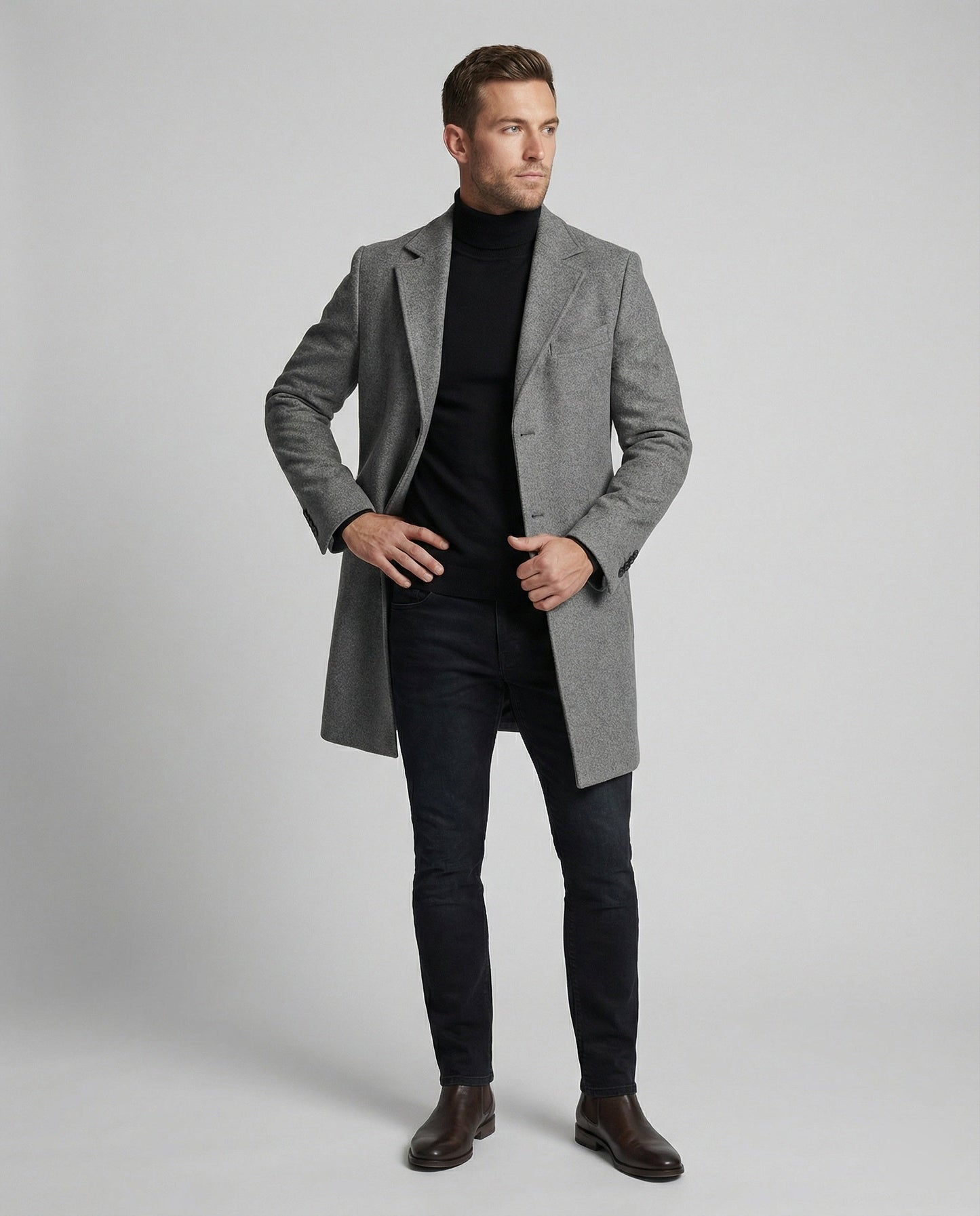Cappotto Uomo Invernale con Rever Classico