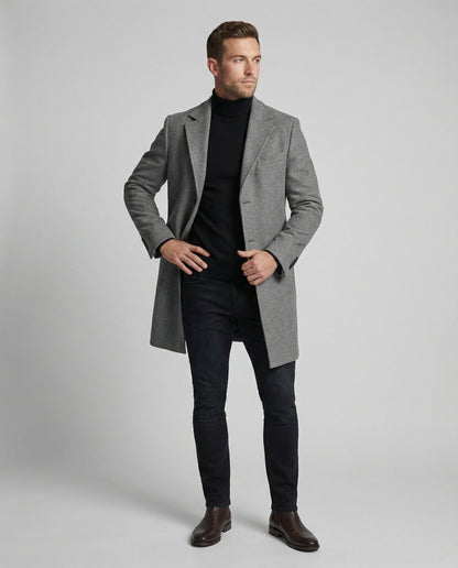 Cappotto Uomo Invernale con Rever Classico