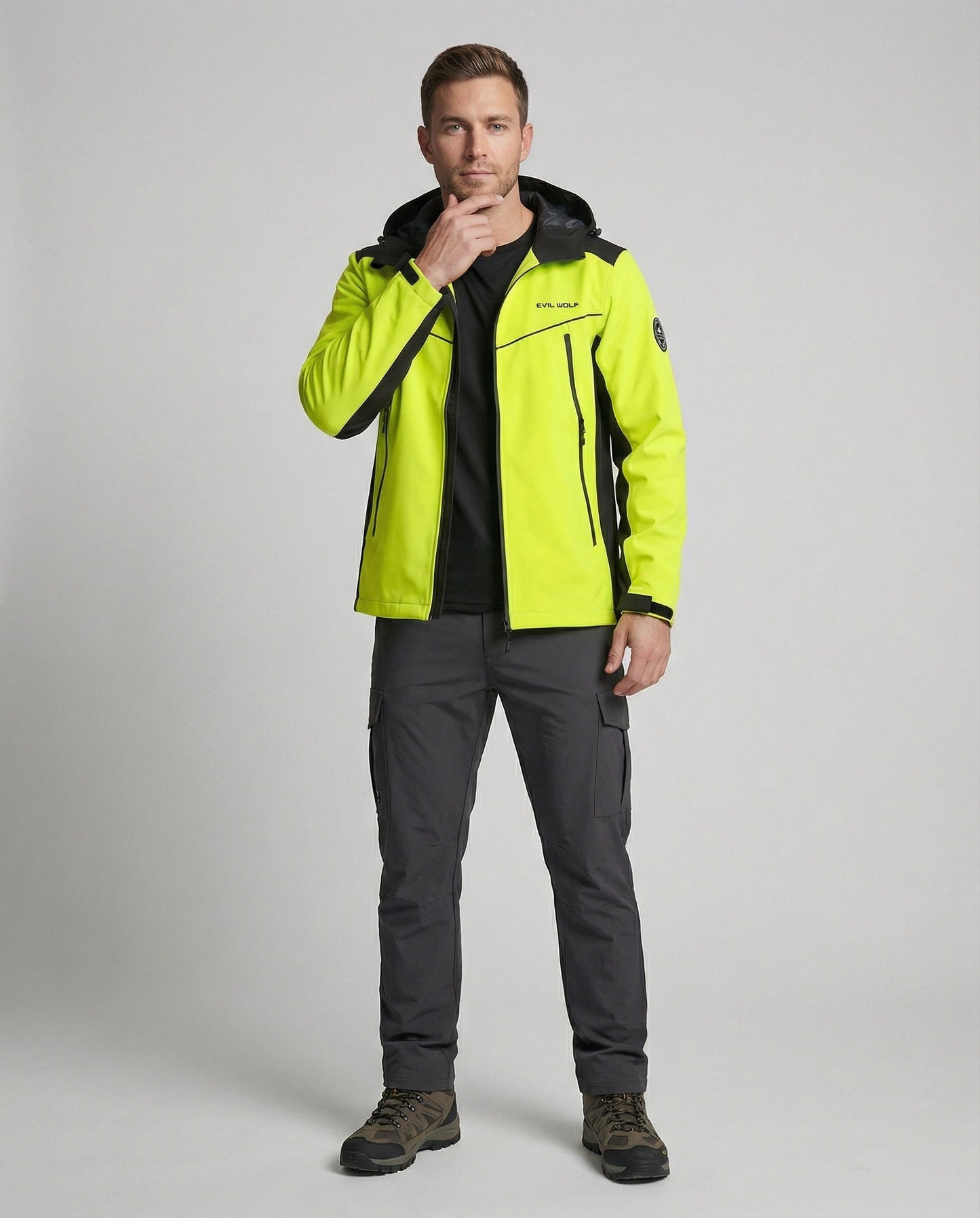 Giacca Outdoor Uomo Impermeabile Riflettente