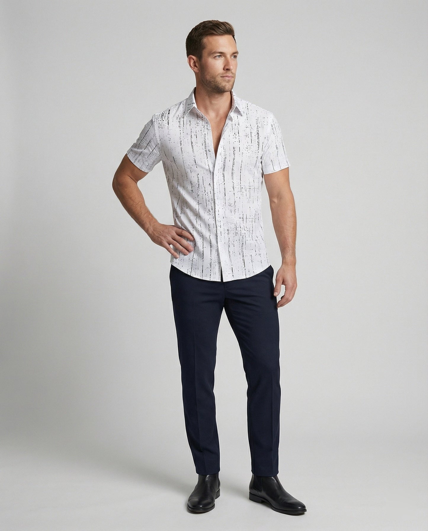 Camicia Uomo Hawaii in Viscosa Manica Corta