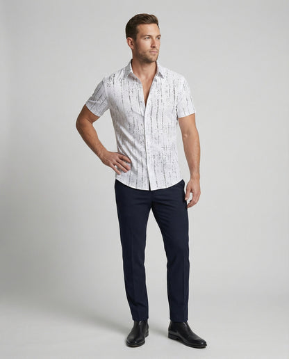 Camicia Uomo Hawaii in Viscosa Manica Corta