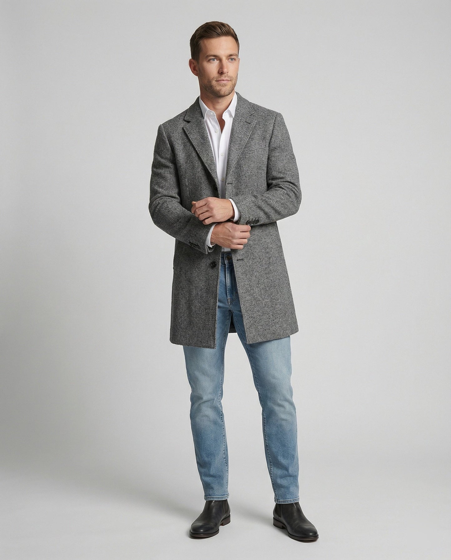 Cappotto Uomo Elegante Autunnale Classico