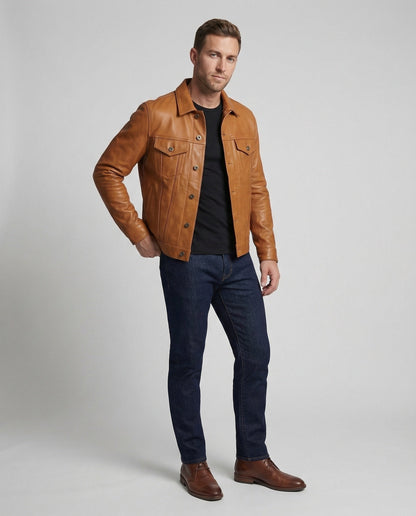 Giacca Termica Uomo in Ecopelle Regular Fit