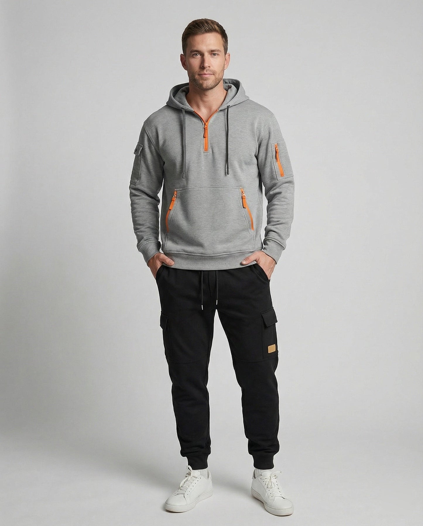 Completo Uomo Felpa con Cappuccio e Pantaloni Sportivi Tecnici - Brentozzi