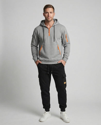 Completo Uomo Felpa con Cappuccio e Pantaloni Sportivi Tecnici - Brentozzi