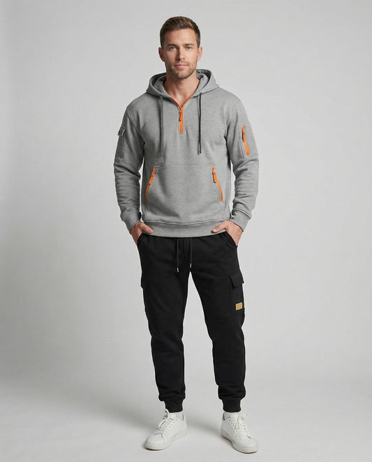 Completo Uomo Felpa con Cappuccio e Pantaloni Sportivi Tecnici - Brentozzi