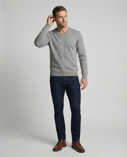 Maglione Uomo Cotone Scollo a V