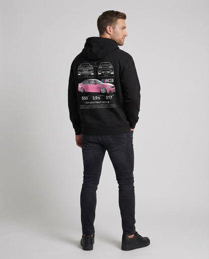 Felpa Uomo Oversize con Cappuccio Stile Racing