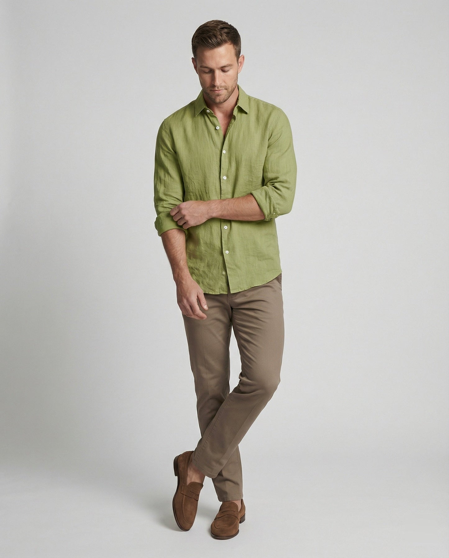Camicia Uomo Lino Colletto Kent Estiva