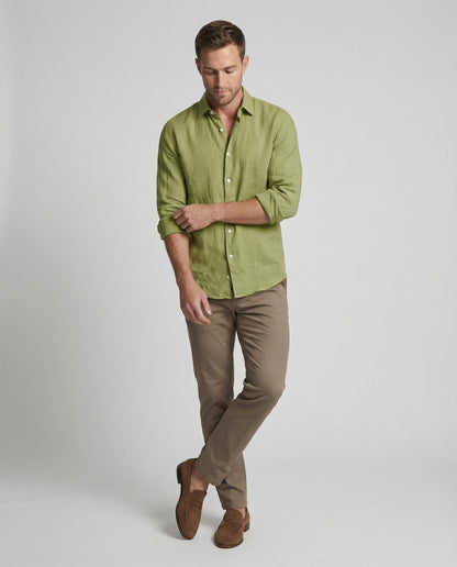 Camicia Uomo Lino Colletto Kent Estiva