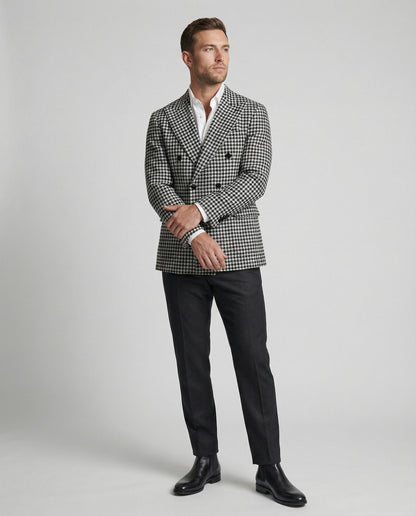 Blazer Uomo Quadri Taglio Moderno Elegante