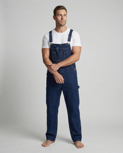 Salopette Uomo Jeans Gamba Dritta