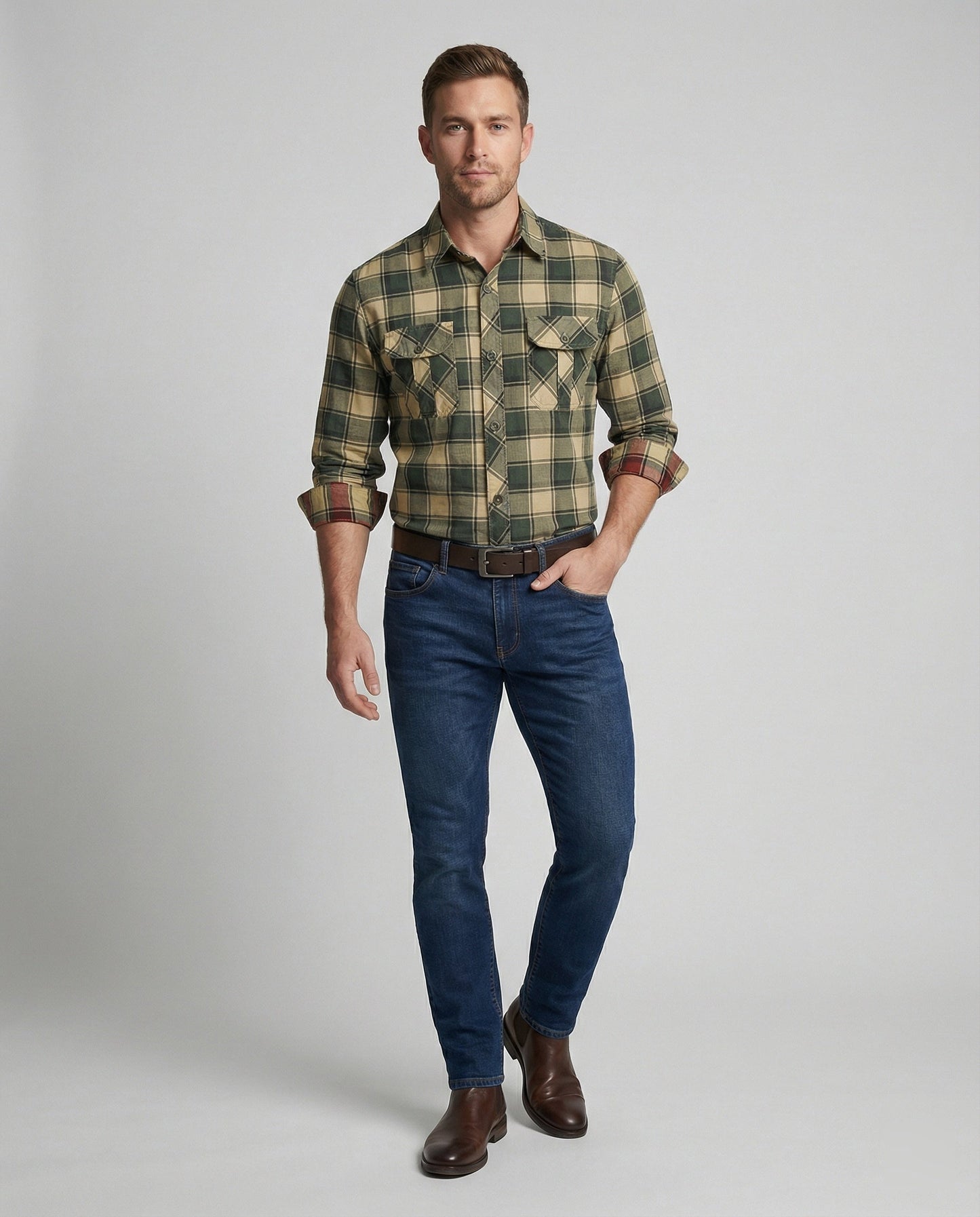Camicia Uomo in Flanella Manica Lunga