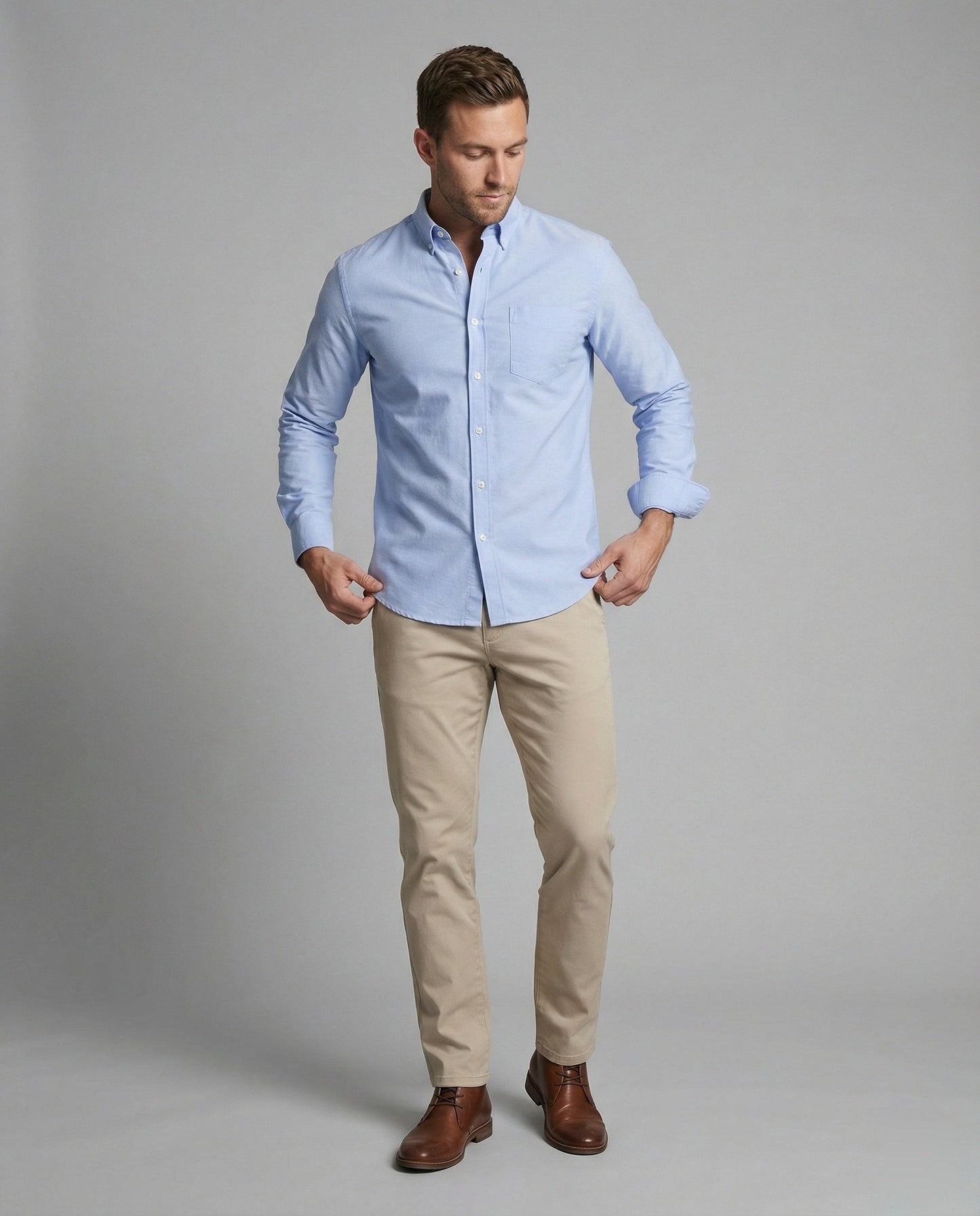 Camicia Oxford Uomo Slim Fit