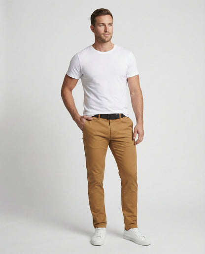 Pantaloni Chino Uomo Slim Fit Moderni