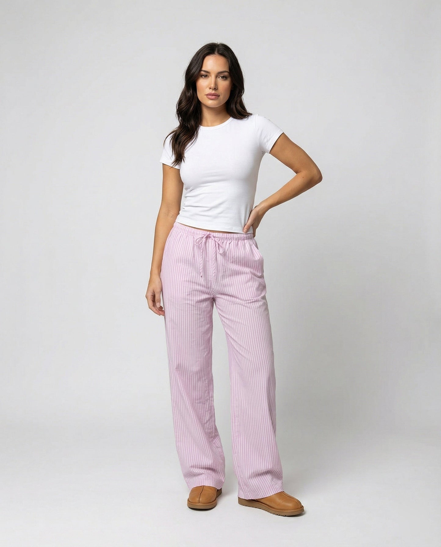Pantaloni Pigiama Donna con Coulisse in Vita