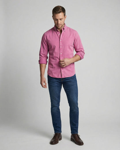Camicia Oxford Uomo Cotone Button Down