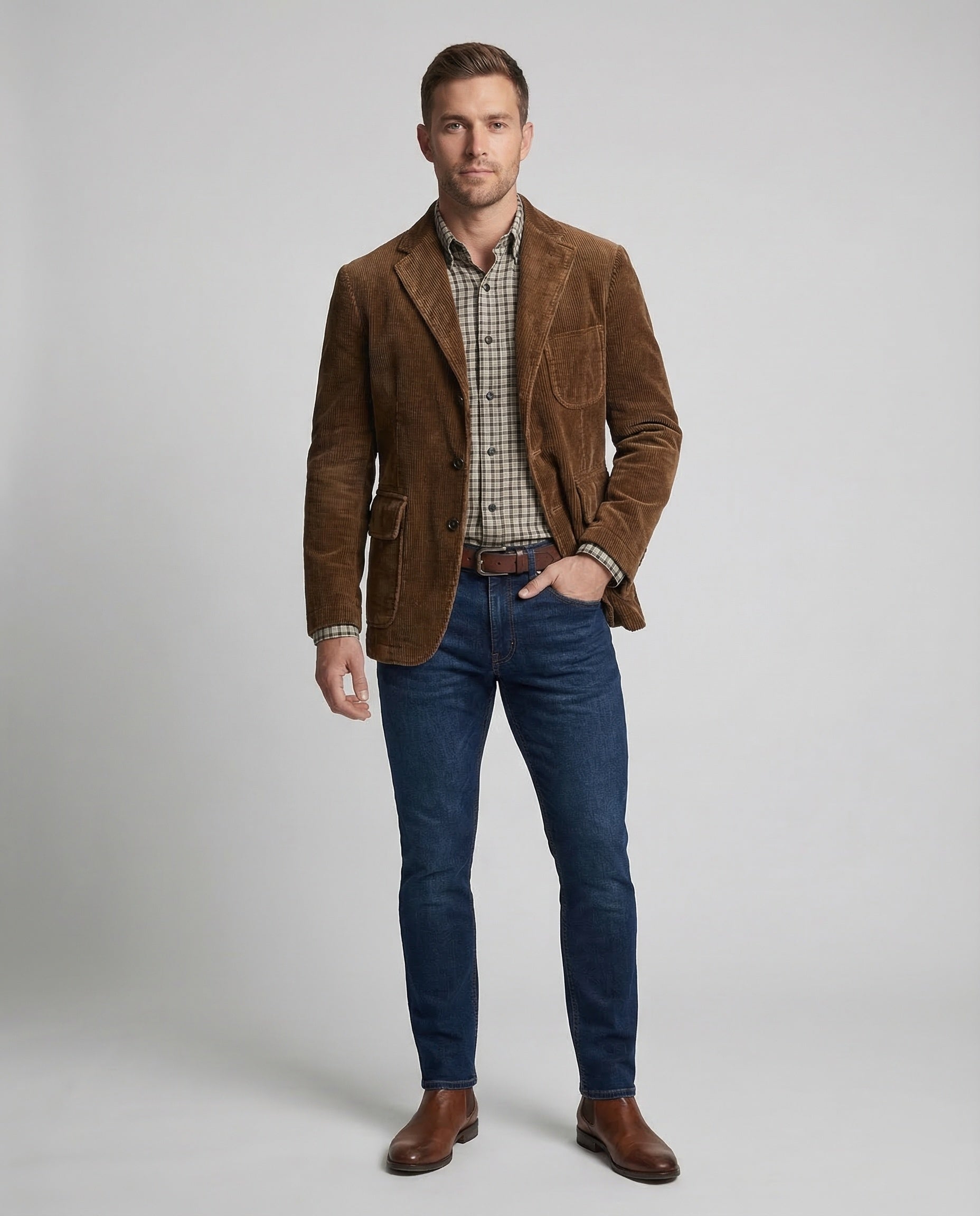 Completo Blazer Uomo in Velluto a Coste Stile Vintage - Brentozzi