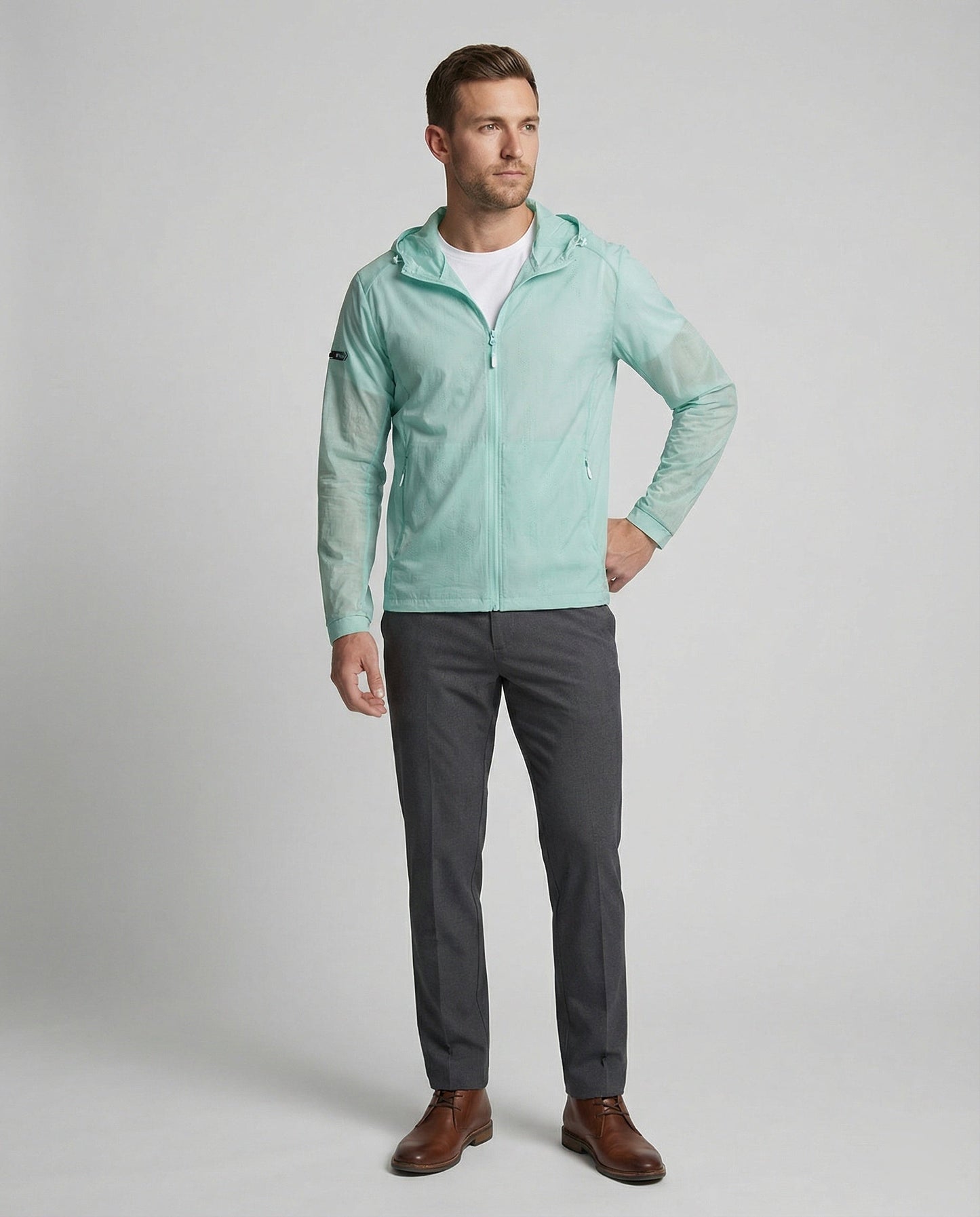 Giacca Leggera Uomo Traspirante con Zip