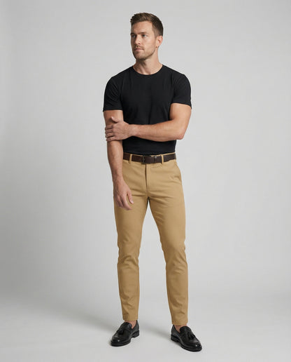 Pantaloni Chino Uomo Slim Fit Versatili