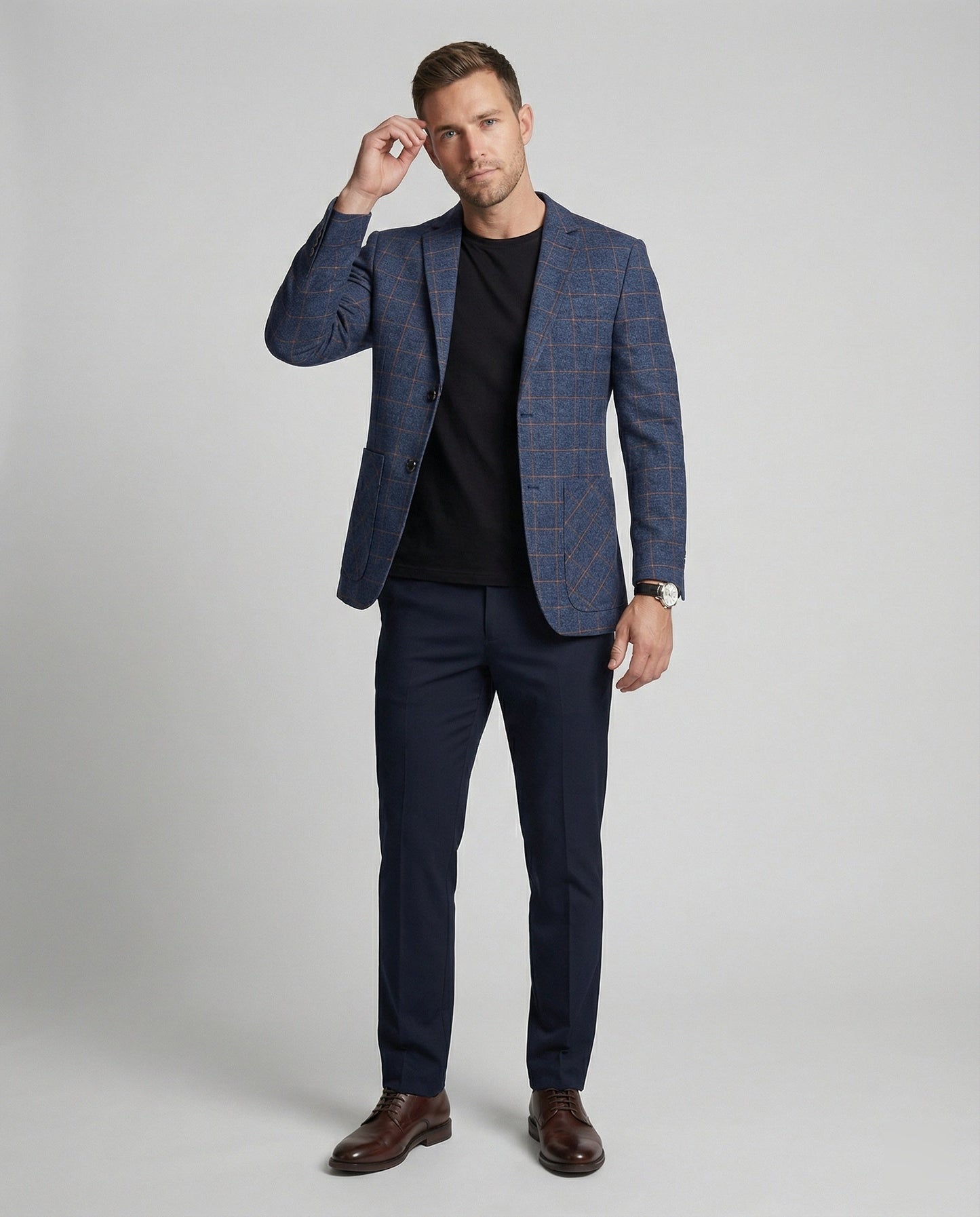 Giacca Uomo Business Slim Fit Fantasia Quadri