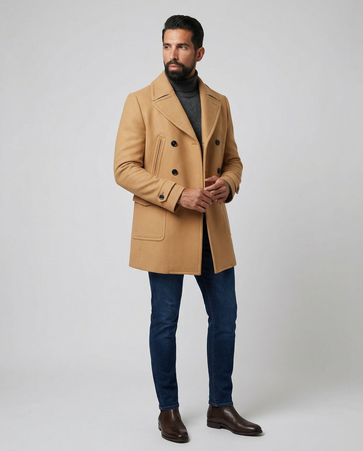 Cappotto Uomo in Lana Elegante Doppio Petto - Brentozzi