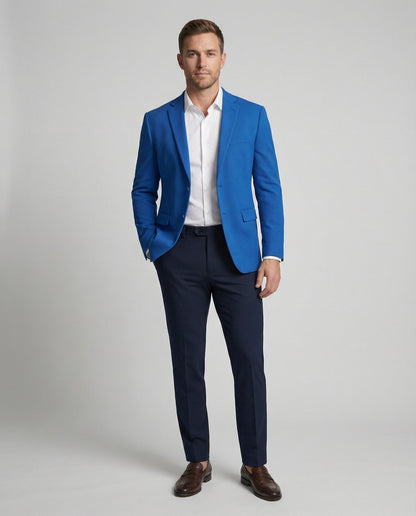 Blazer Uomo in Tessuto Strutturato Classico