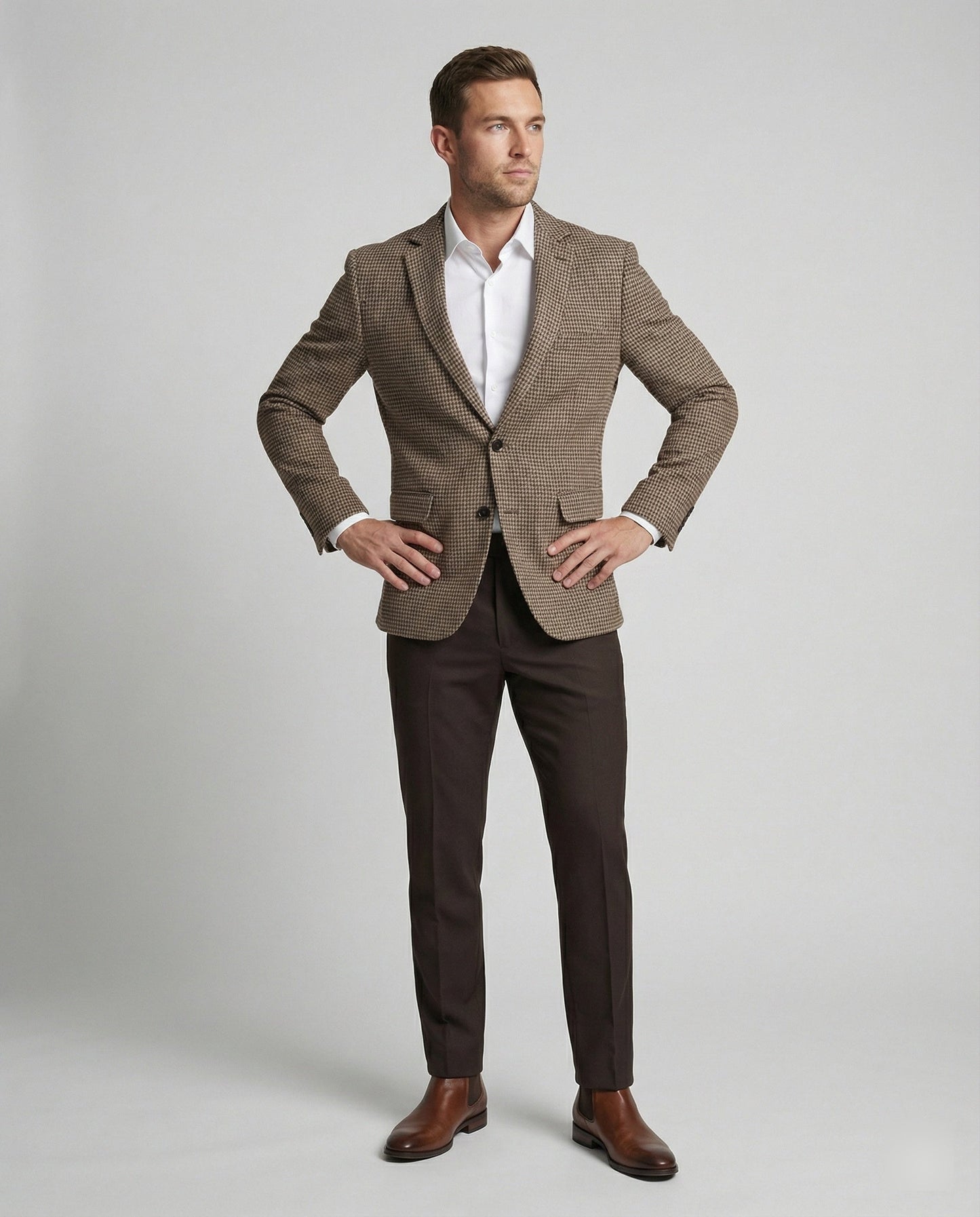 Blazer Uomo Quadri Moderno Slim Fit