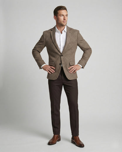 Blazer Uomo Quadri Moderno Slim Fit
