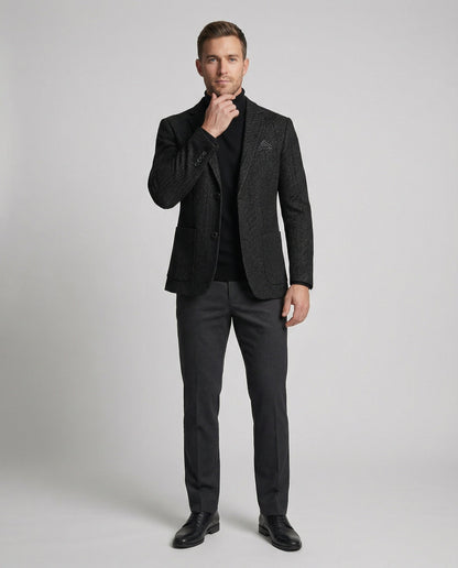 Giacca Uomo in Tweed Slim Fit Due Bottoni