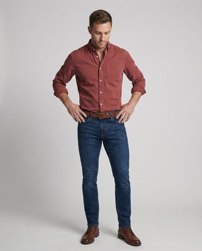 Camicia Uomo Manica Lunga Classica con Taschino