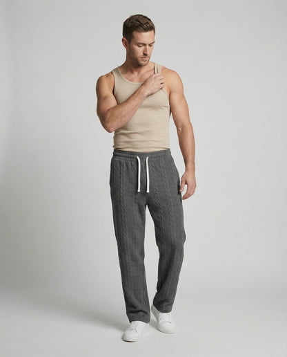 Pantaloni Uomo Tempo Libero Elastico Vita Comoda