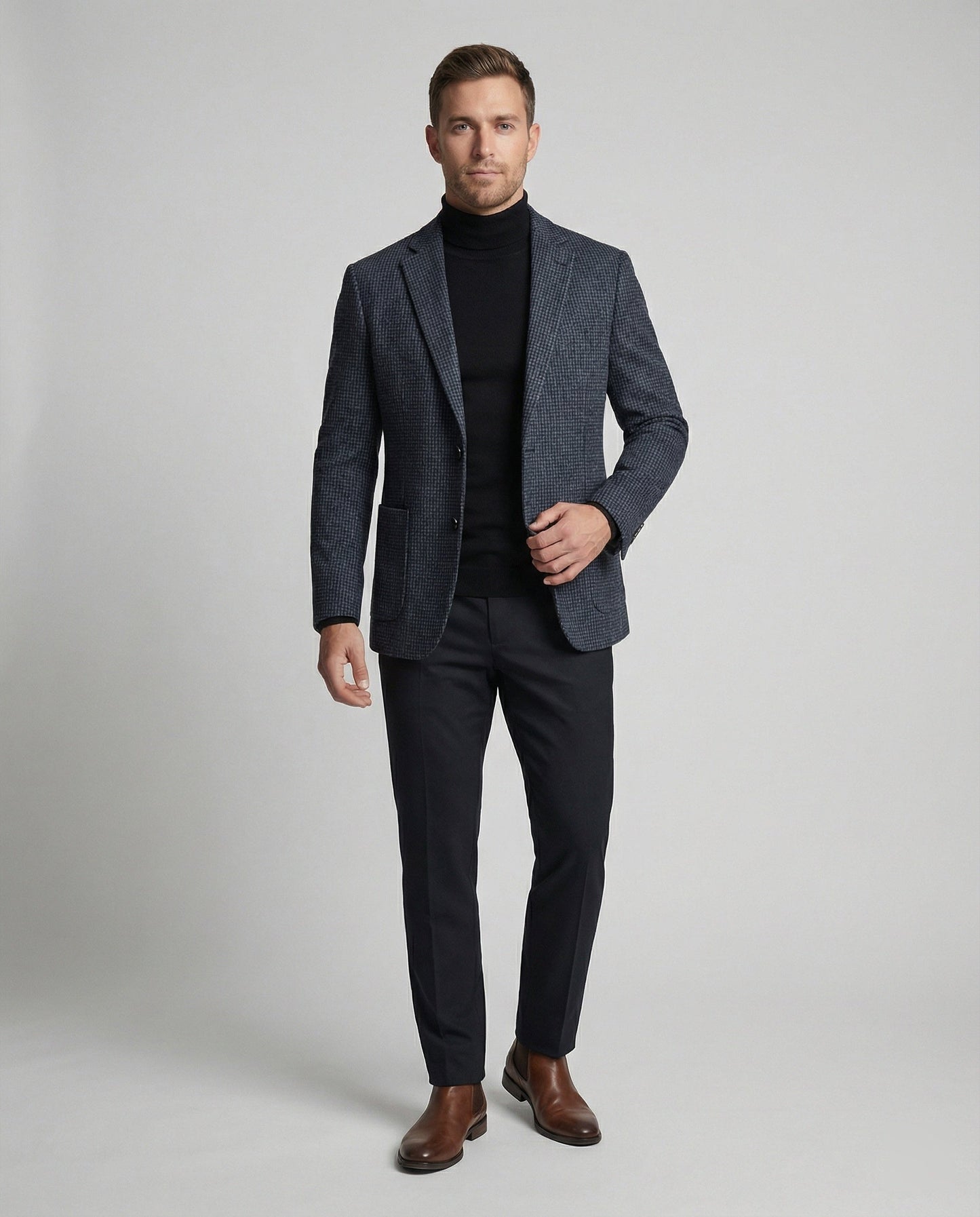 Giacca Uomo Pied de Poule Due Bottoni Slim Fit