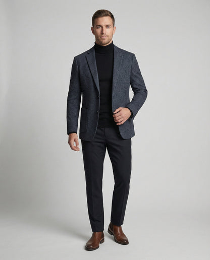 Giacca Uomo Pied de Poule Due Bottoni Slim Fit