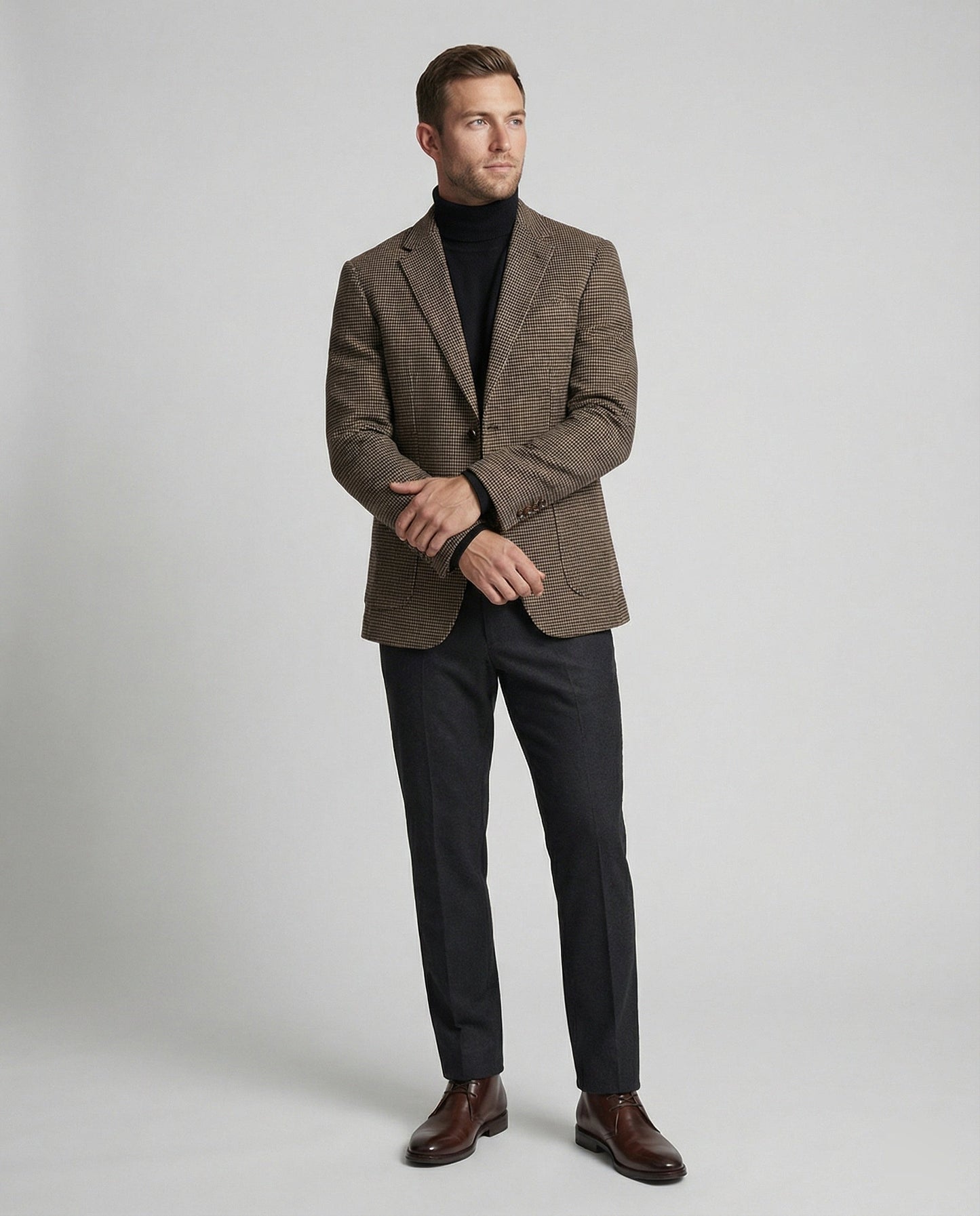 Giacca Uomo Glencheck con Revers Classico