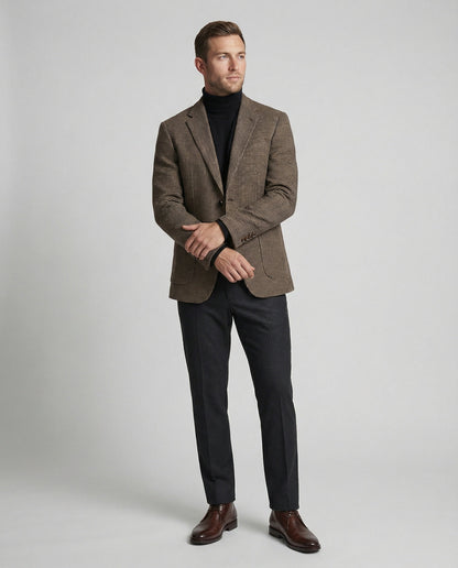 Giacca Uomo Glencheck con Revers Classico