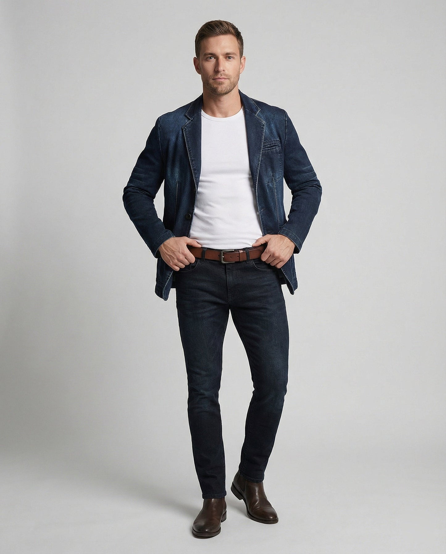 Blazer Uomo Sfoderato Taglio Classico